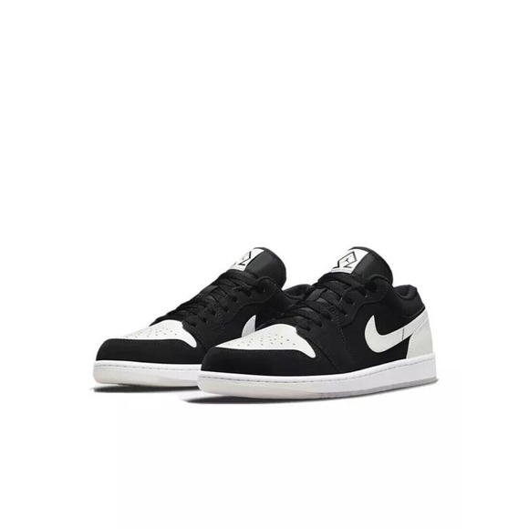 Nike Air Jordan 1 Low SE Diamond Shorts Black White Size 10.5 Mens DH6931-001 DS - Picture 1 of 11